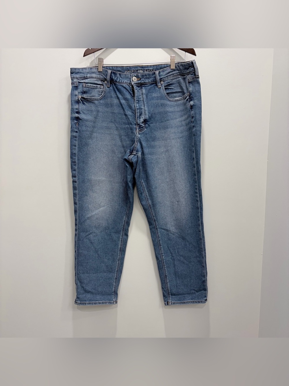 American Eagle Button Fly Straight Leg Stretch Jeans 18 Short